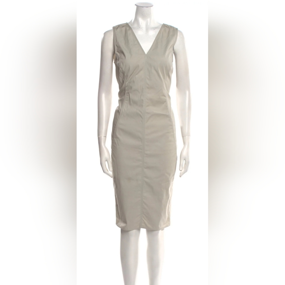 Rick Owens_Sleeveless V-Neck Sheath Dress - Cream